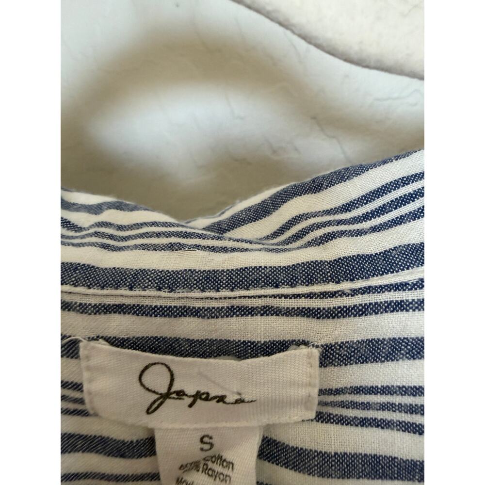 Japna - Blue and White Striped Shirt Dress - size small - Picture 3 of 4
